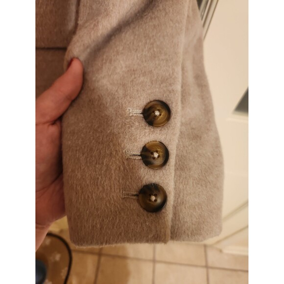 Free People "Mari" Double Breasted 2 Buttons Blazer Coat Taupe Color Size XL - Picture 8 of 9